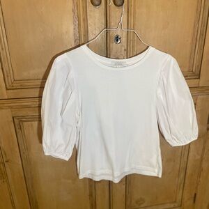 White Puff Sleeve Top